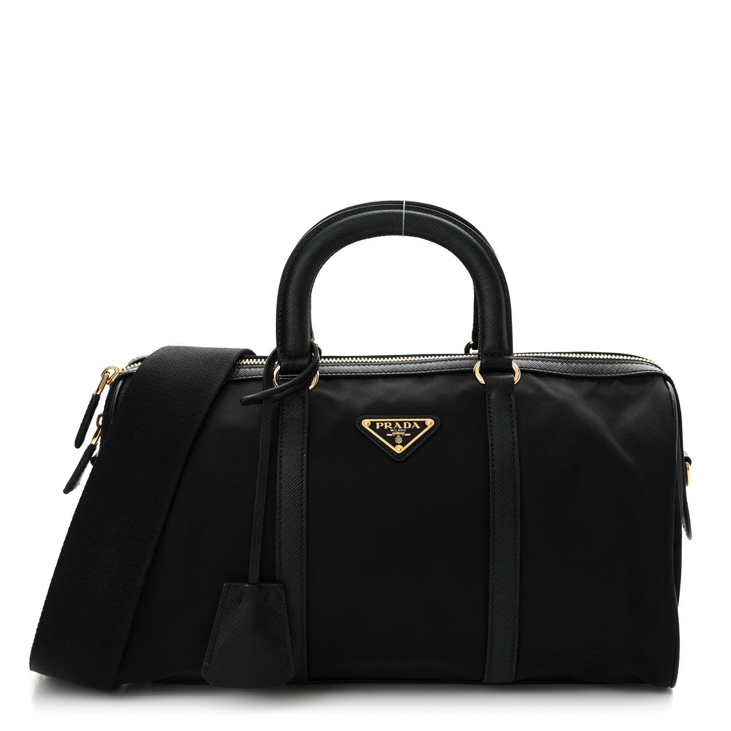Re-Nylon Saffiano Medium Re-Edition 1978 Top Handle Bag Black