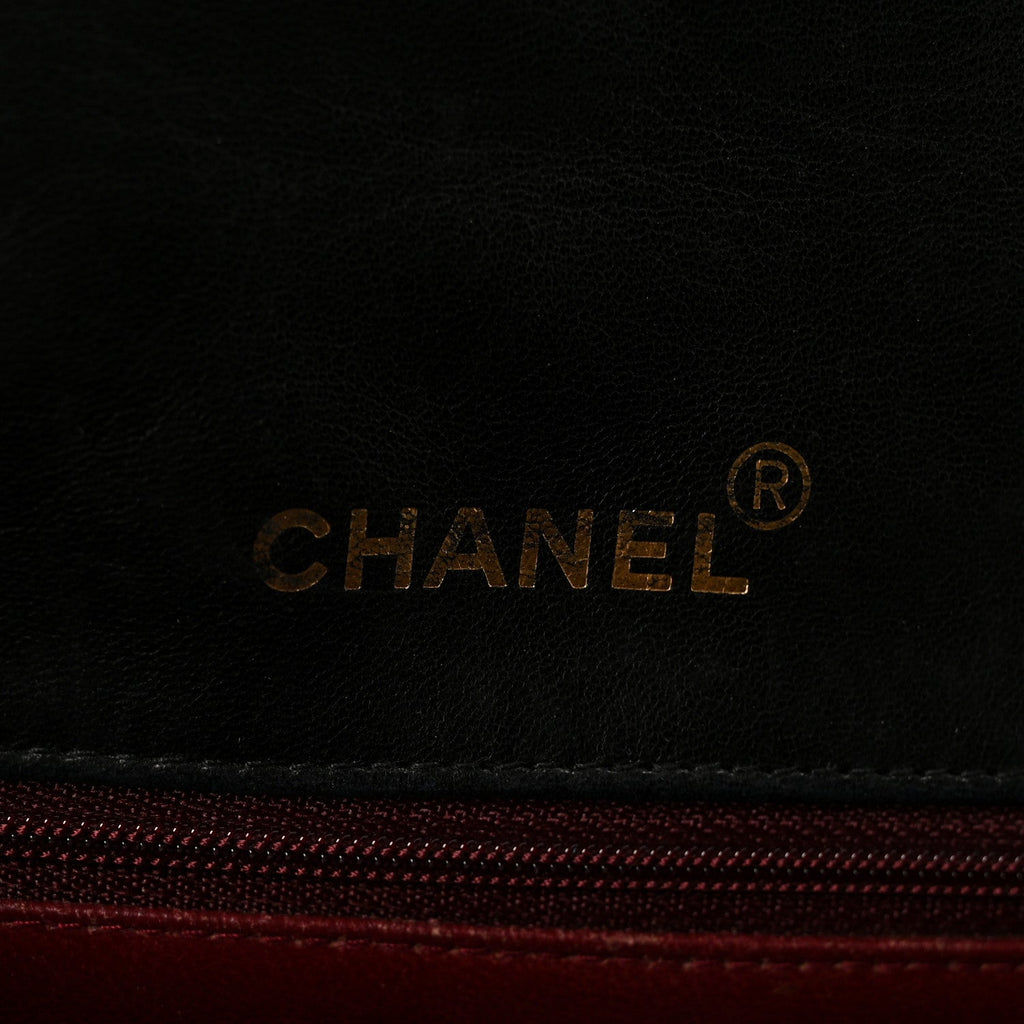 Lambskin Quilted Small Single Flap Black
