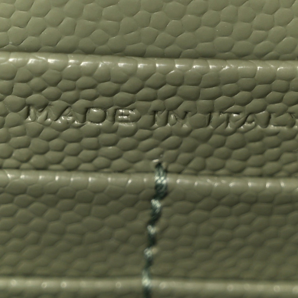 Grain De Poudre Matelasse Chevron Monogram Envelope Chain Wallet Light Sage