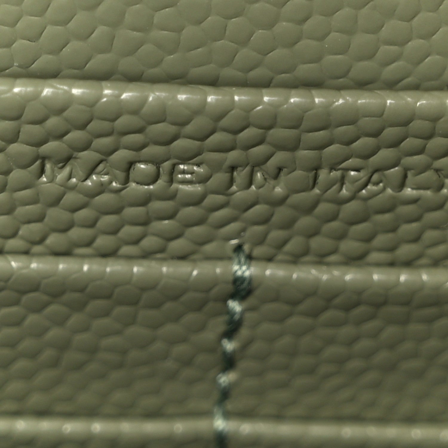 Grain De Poudre Matelasse Chevron Monogram Envelope Chain Wallet Light Sage