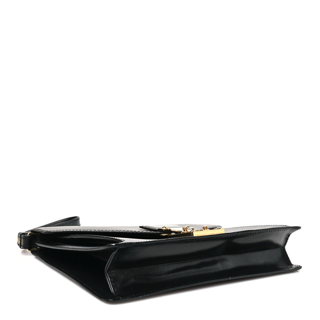 Epi Pochette Sellier Dragonne Clutch Black
