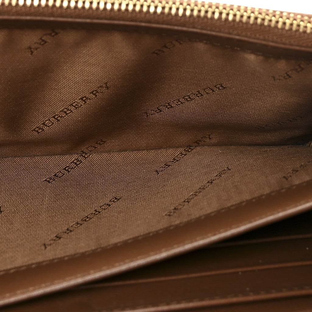 Calfskin Horseferry Check Porter Continental Wallet Tan