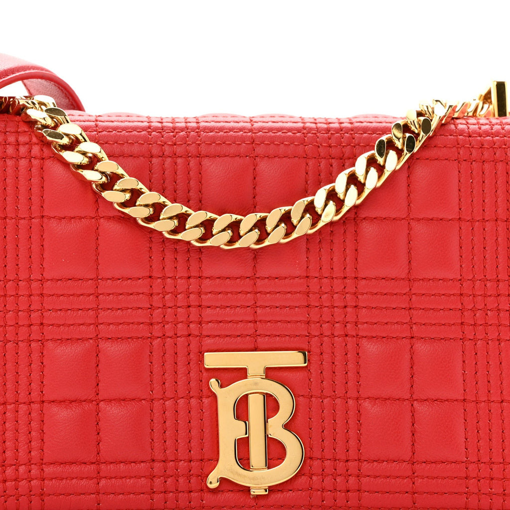 Lambskin Quilted Small Lola Bag Bright Red