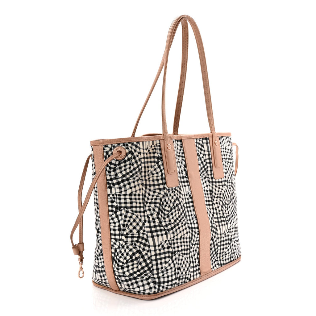 Metallic Visetos Medium Liz Reversible Shopper Tote Champagne Gold