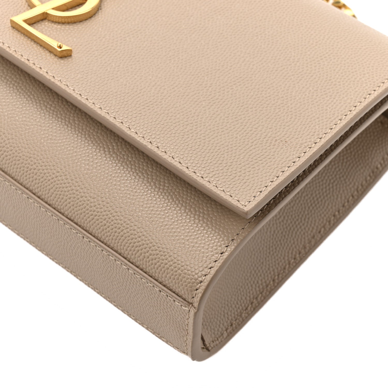 Grain De Poudre Small Monogram Kate Satchel Dark Beige