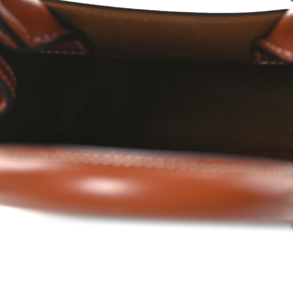 Triomphe Canvas Calfskin Mini Vertical Cabas Tan