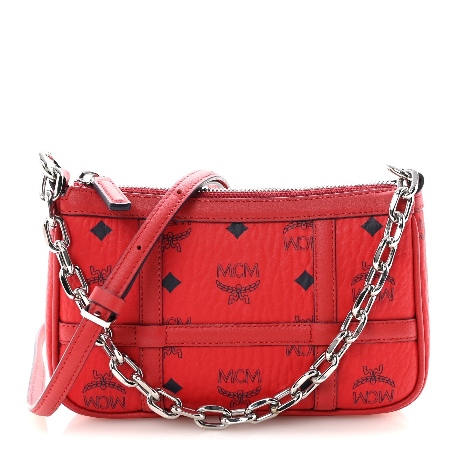 Visetos Nappa Mini Delmy Chain Shoulder Bag Ruby Red