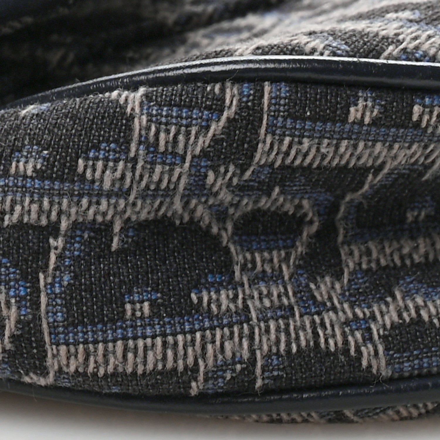 Oblique Mens Saddle Bag Black Blue