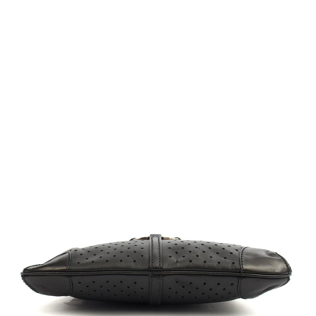 Gucci Top Handle Reins Hobo in Black, Leather