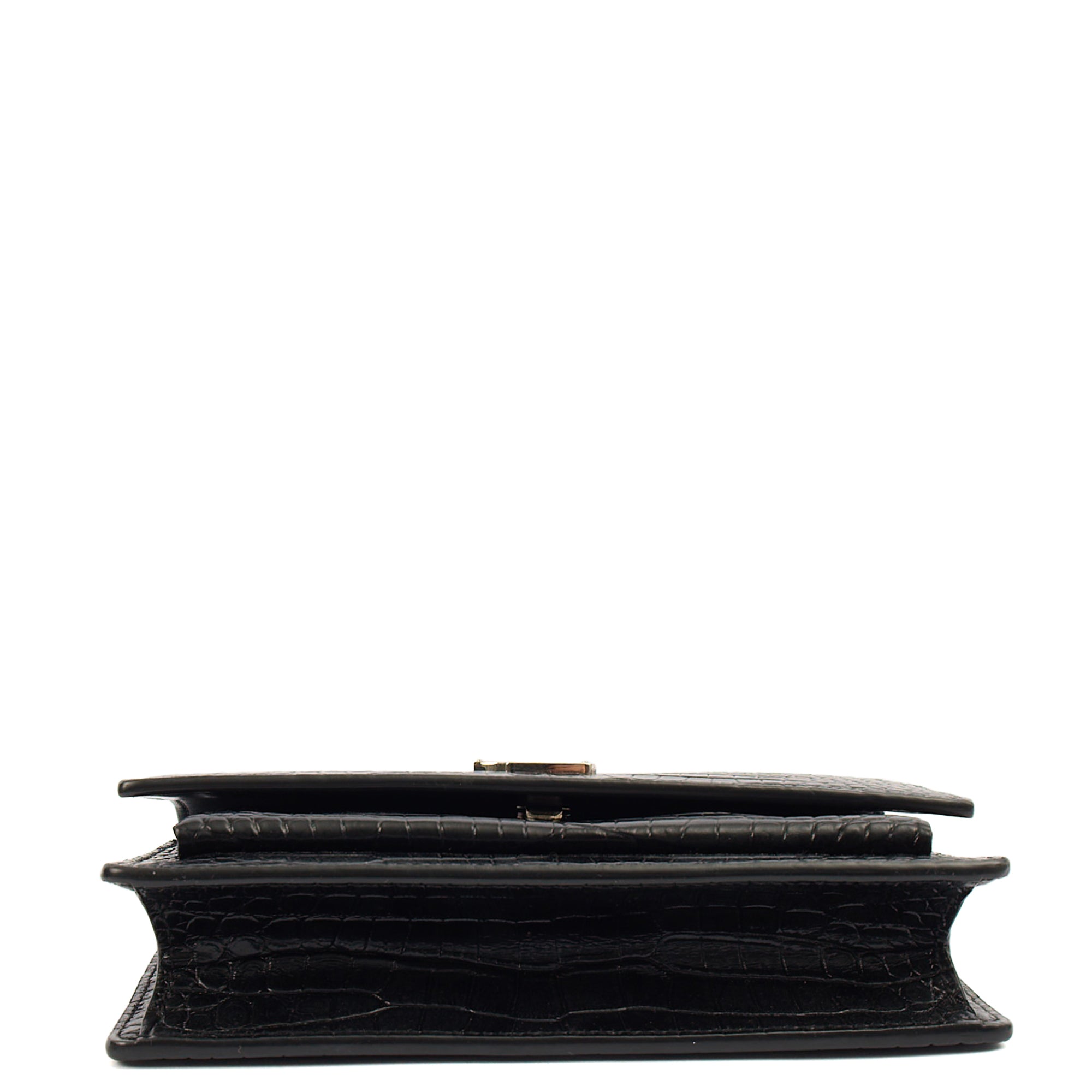 Saint Laurent Cross Body Sunset - Small in Black, Exotic Effect Leather