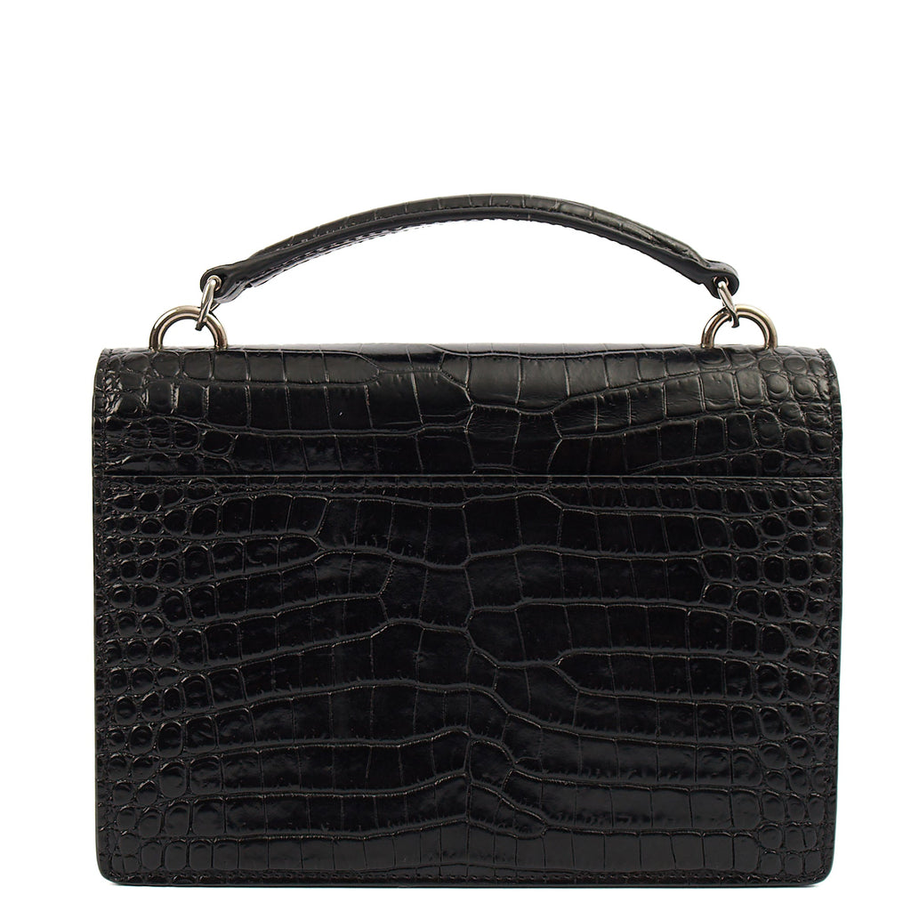 Saint Laurent Cross Body Sunset - Small in Black, Exotic Effect Leather