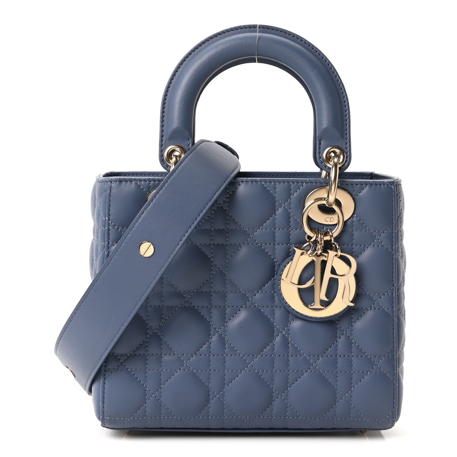 Lambskin Cannage Small My ABCDior Lady Dior Blue