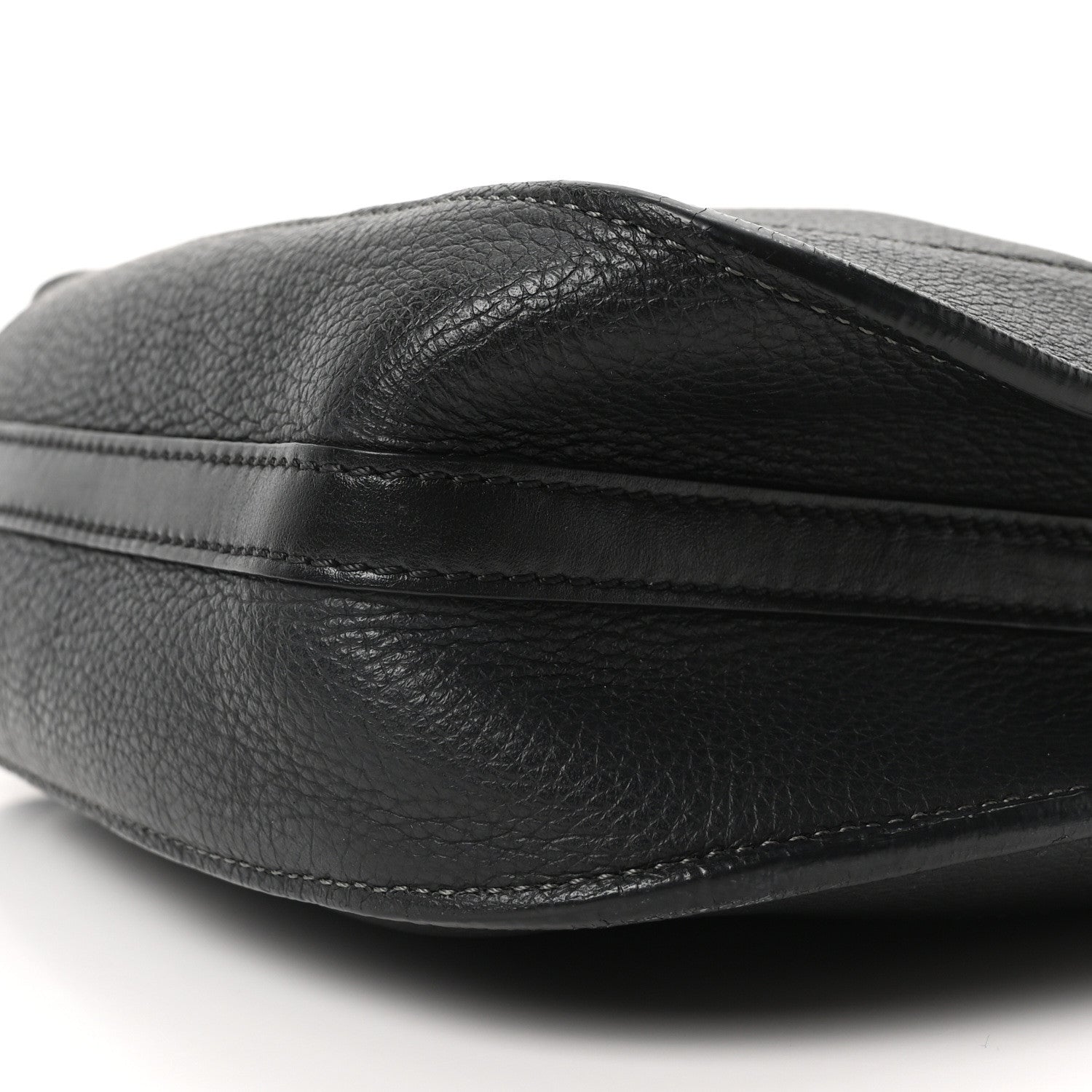 Grained Calfskin Mini Hayley Hobo Black