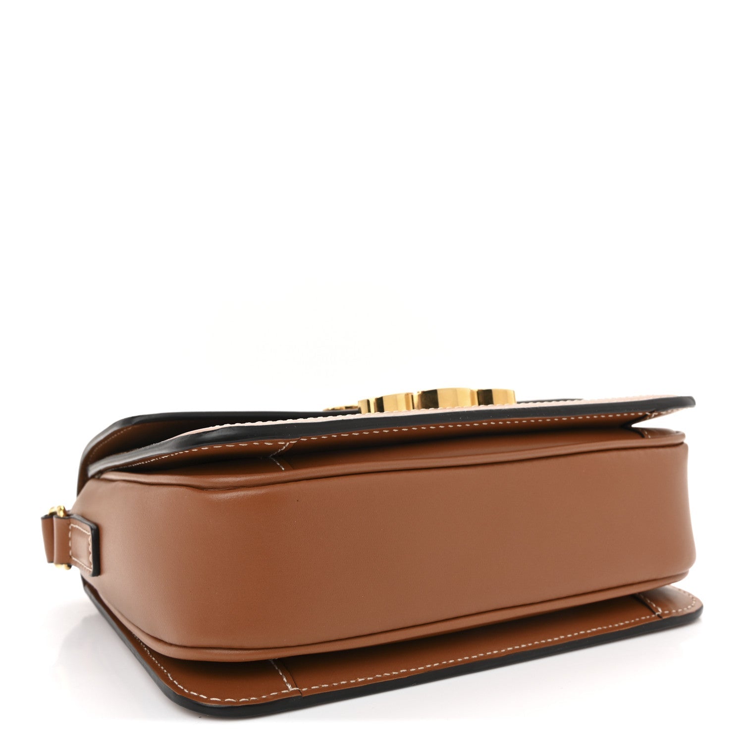 Calfskin Triomphe Canvas Teen Triomphe Bag Tan