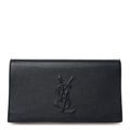 Calfskin Monogram Large Belle De Jour Clutch Navy