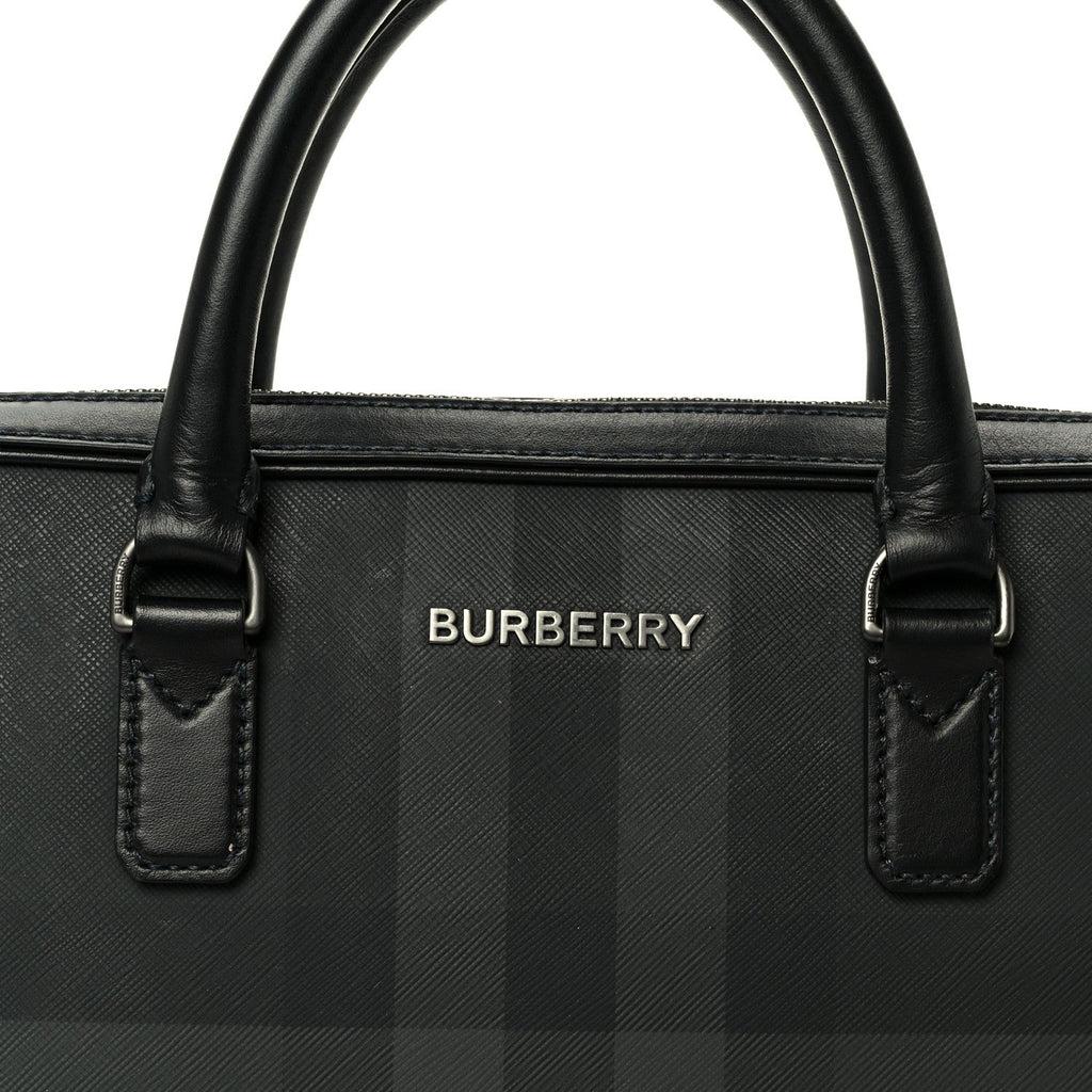 London Check Ainsworth Briefcase Dark Charcoal