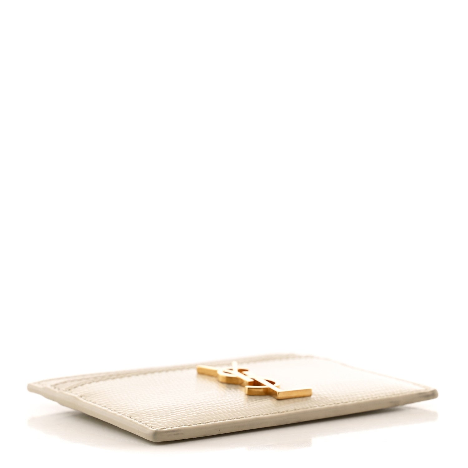 Calfskin Crocodile Embossed Monogram Credit  Case Crema Soft