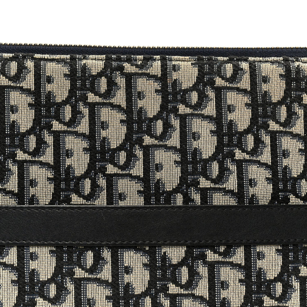 Oblique Pouch Clutch Blue