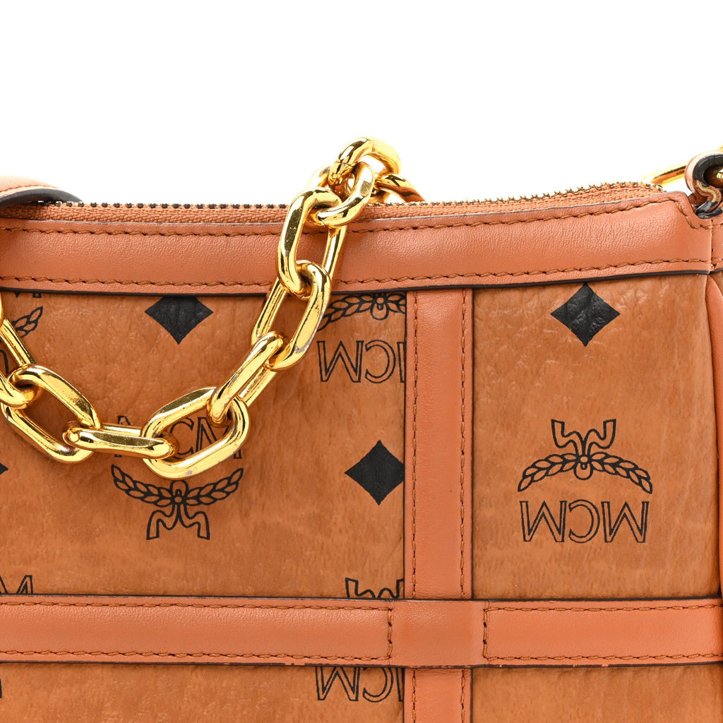 Visetos Nappa Mini Delmy Chain Shoulder Bag Cognac