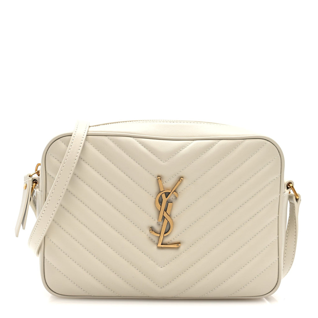 Calfskin Matelasse Monogram Lou Camera Bag Crema Soft