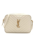 Calfskin Matelasse Monogram Lou Camera Bag Crema Soft