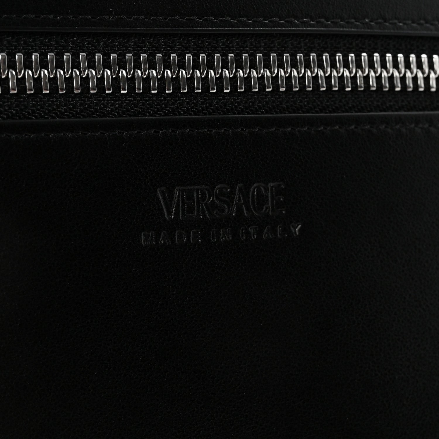 Calfskin Trifold Document Case Clutch Black