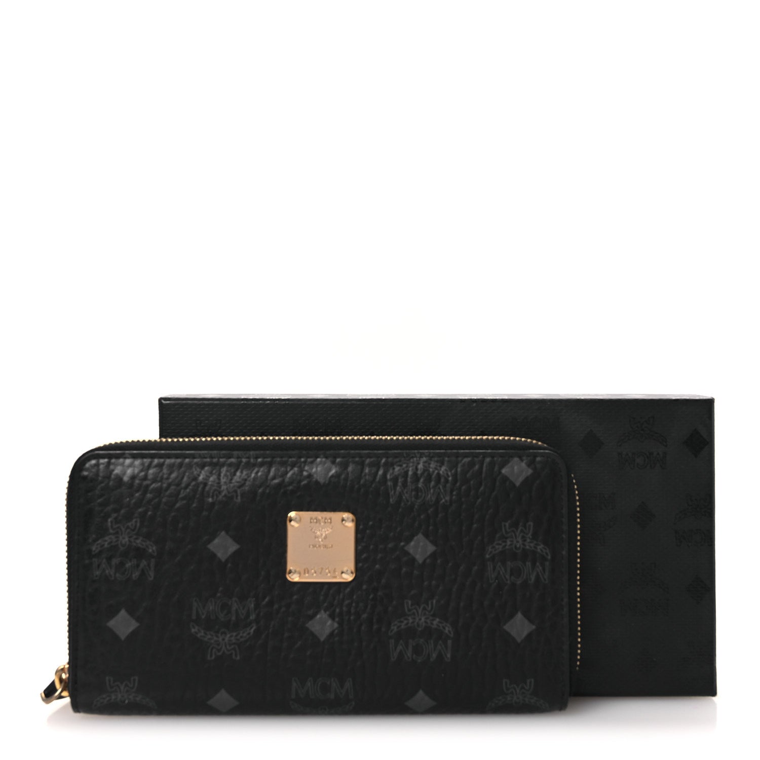 Visetos Large Zip Around Wallet Black