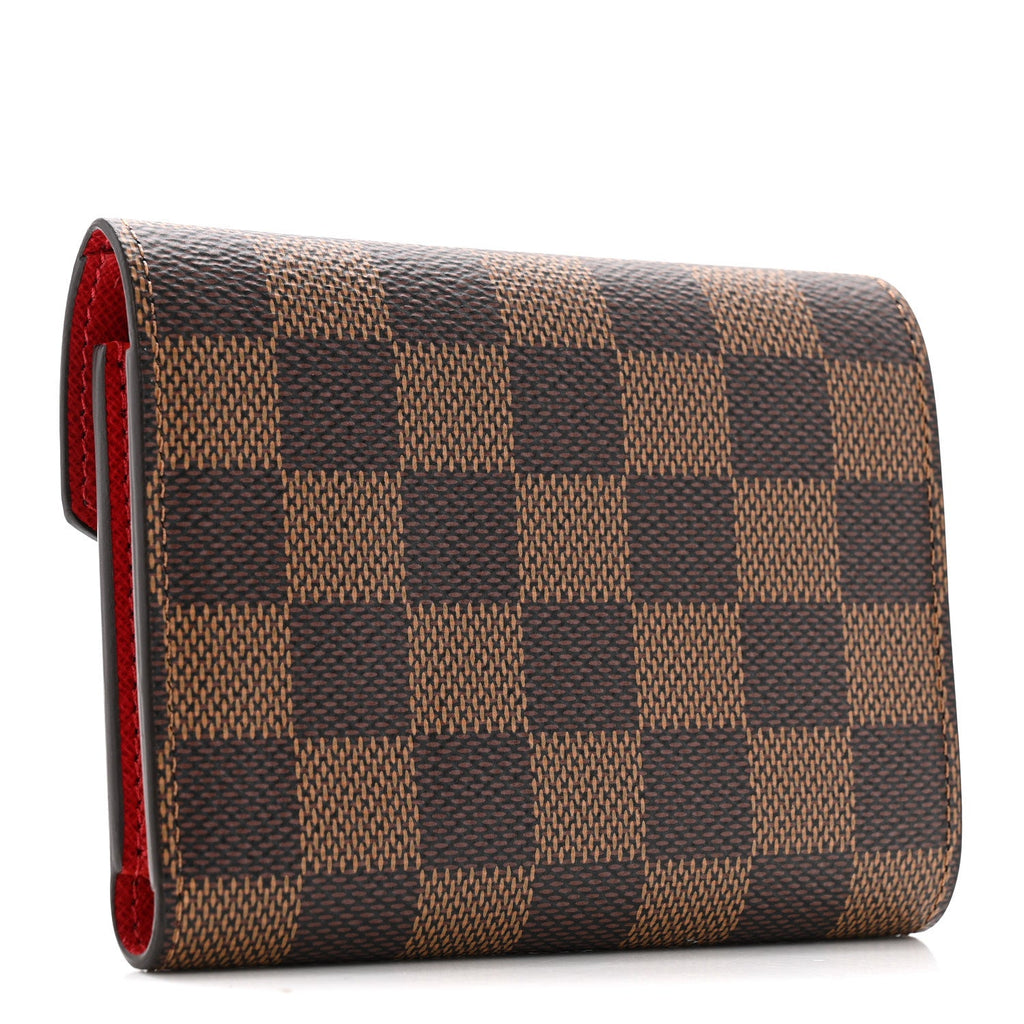 Damier Ebene Victorine Wallet Red