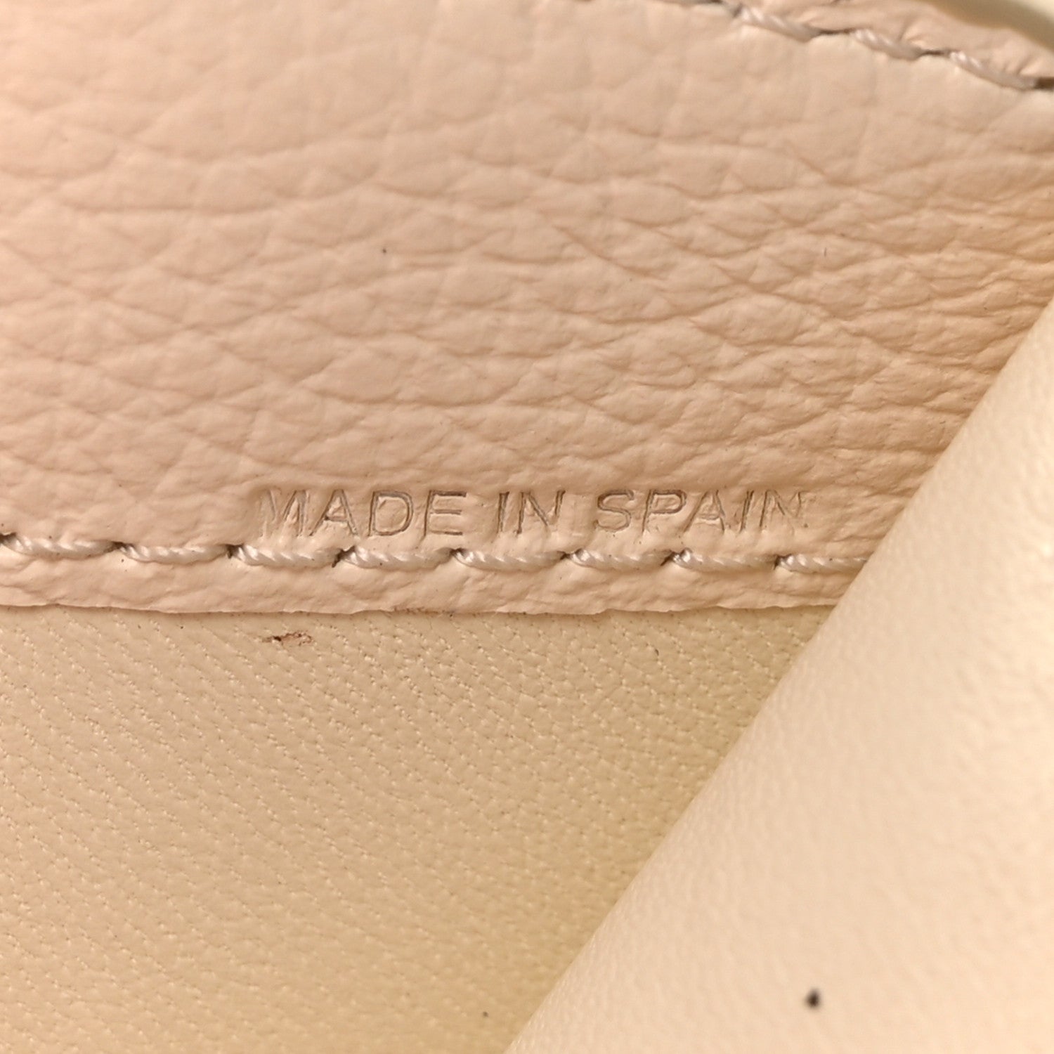 Grained Calfskin Marcie Small Compact Wallet White