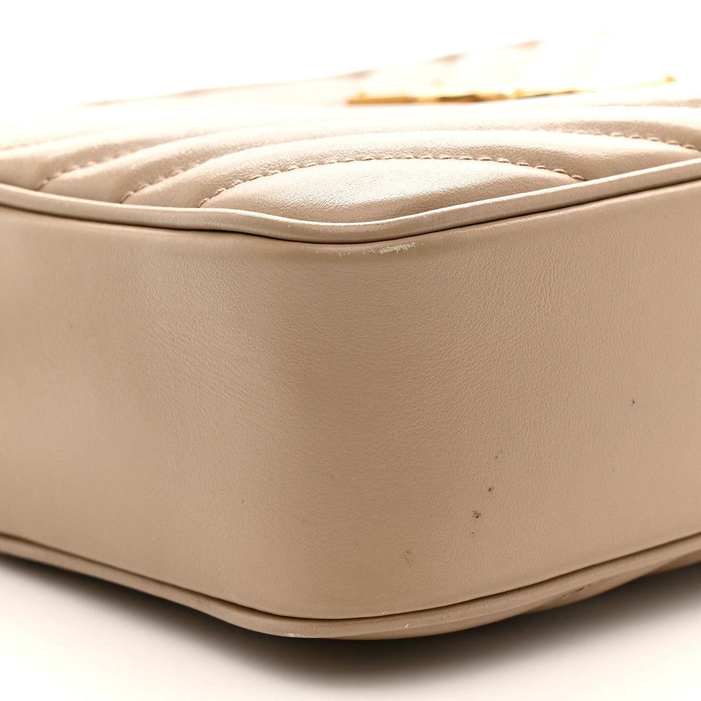 Calfskin Matelasse Monogram Lou Camera Bag Dark Beige