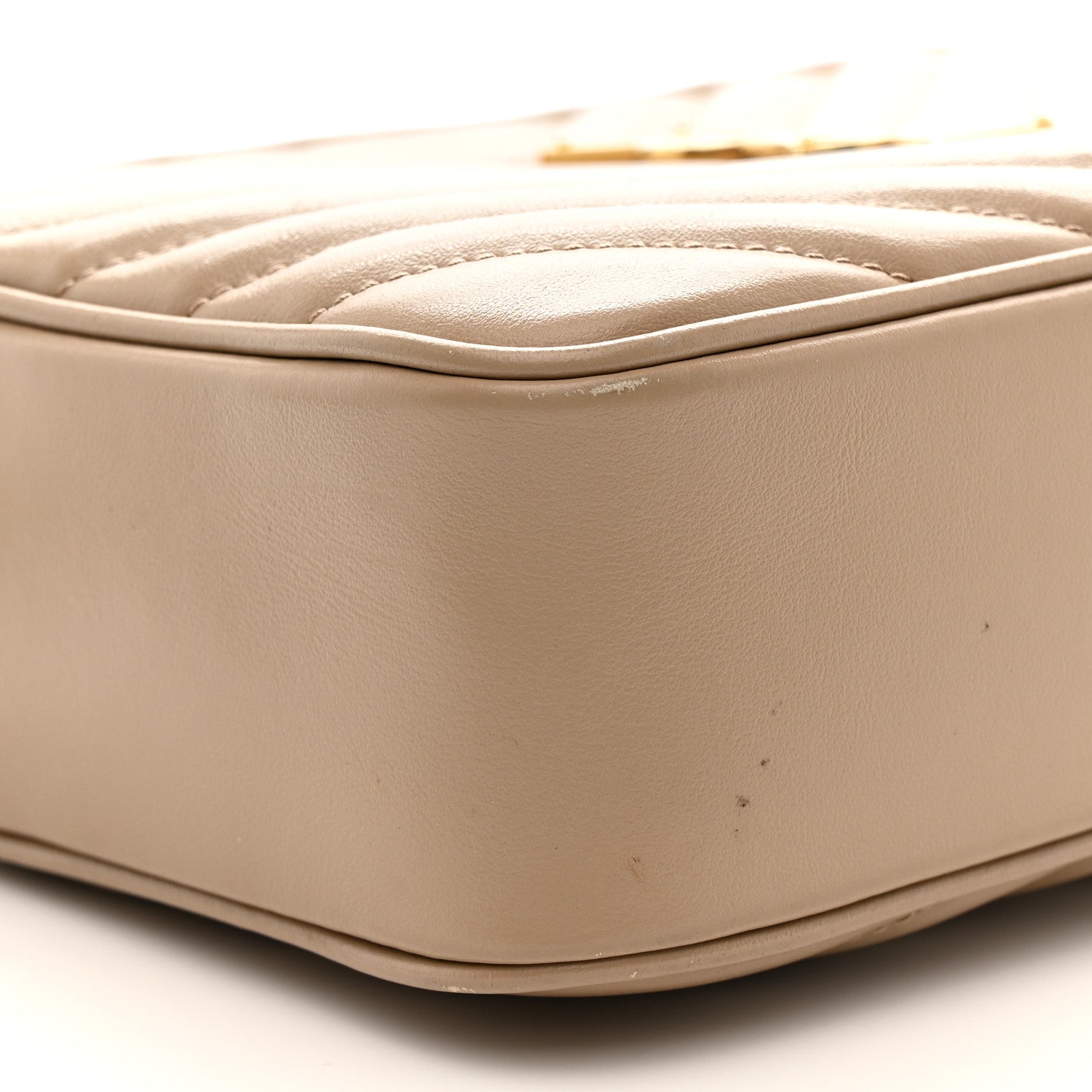 Calfskin Matelasse Monogram Lou Camera Bag Dark Beige