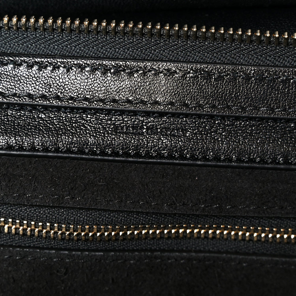 Supple Shiny Lambskin Little New Luggage Black