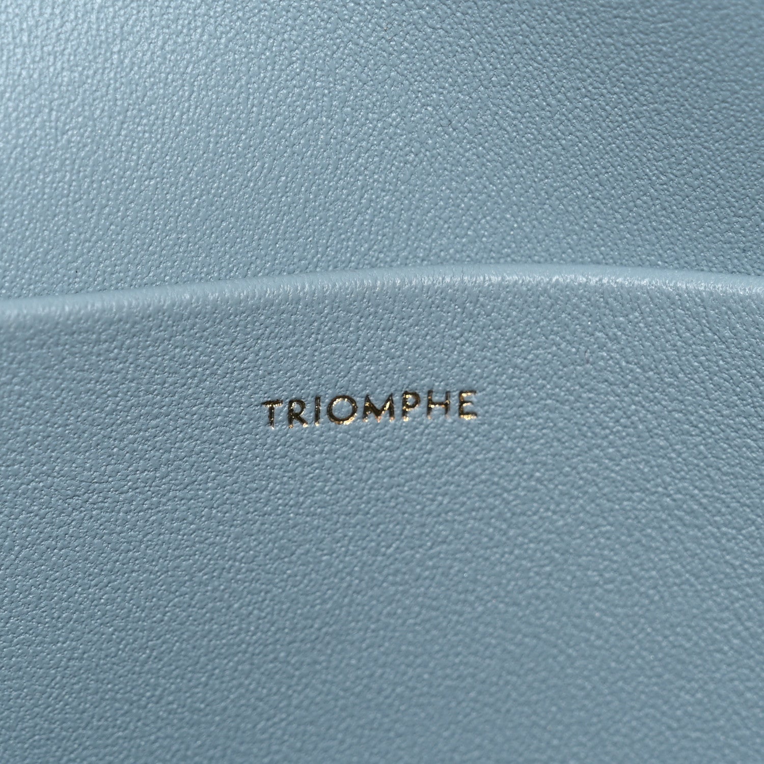 Shiny Calfskin Triomphe Shoulder Bag California Blue