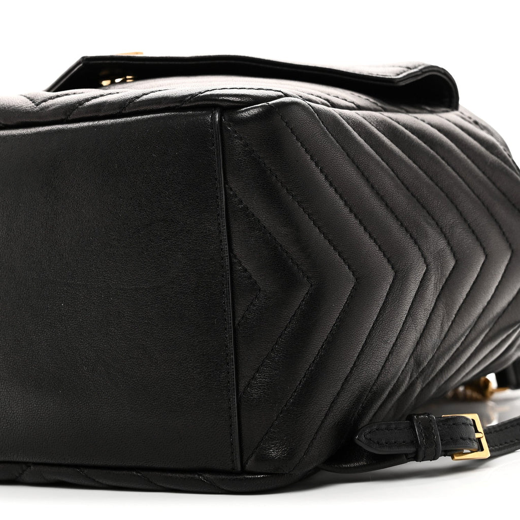 Lambskin Matelasse Monogram Joe Backpack Black