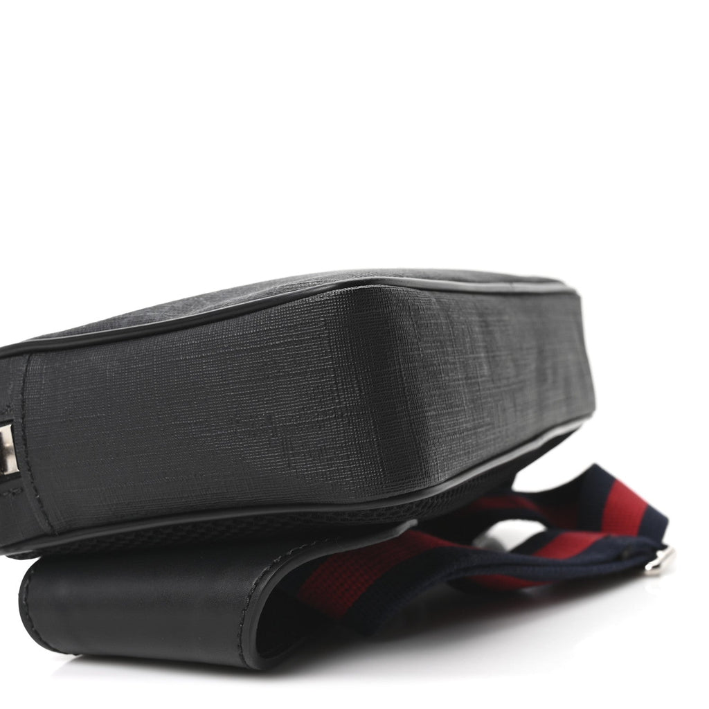 Soft GG Supreme Monogram Web Belt Bag Black Grey