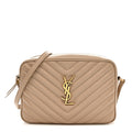 Calfskin Matelasse Monogram Lou Camera Bag Dark Beige