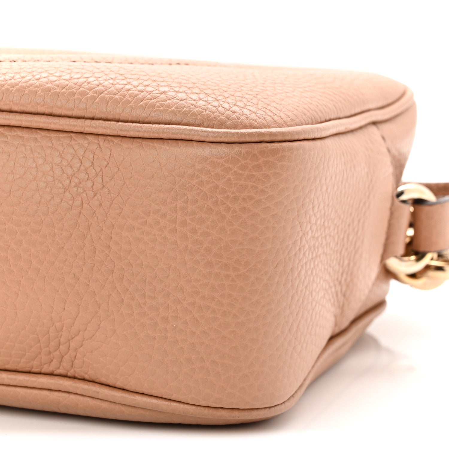 Pebbled Calfskin Small Soho Disco Bag Camelia