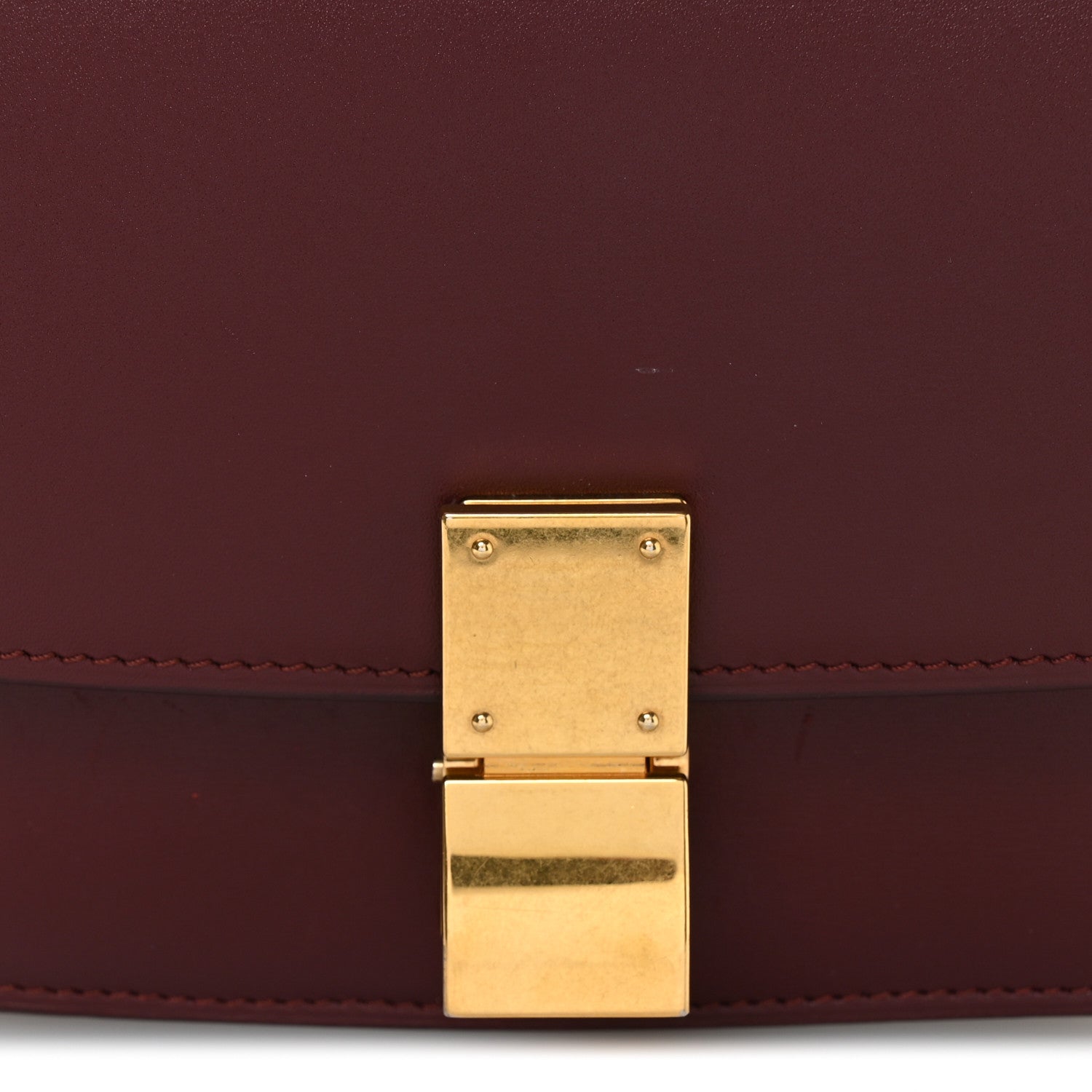 Box Calfskin Small Classic Box Flap Bag Burgundy