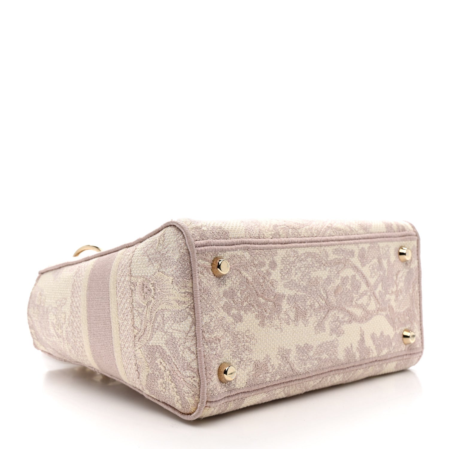 Canvas Toile De Jouy Reverse Embroidered Medium Lady D-Lite Rose