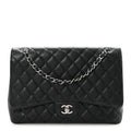 Caviar Maxi Single Flap Black
