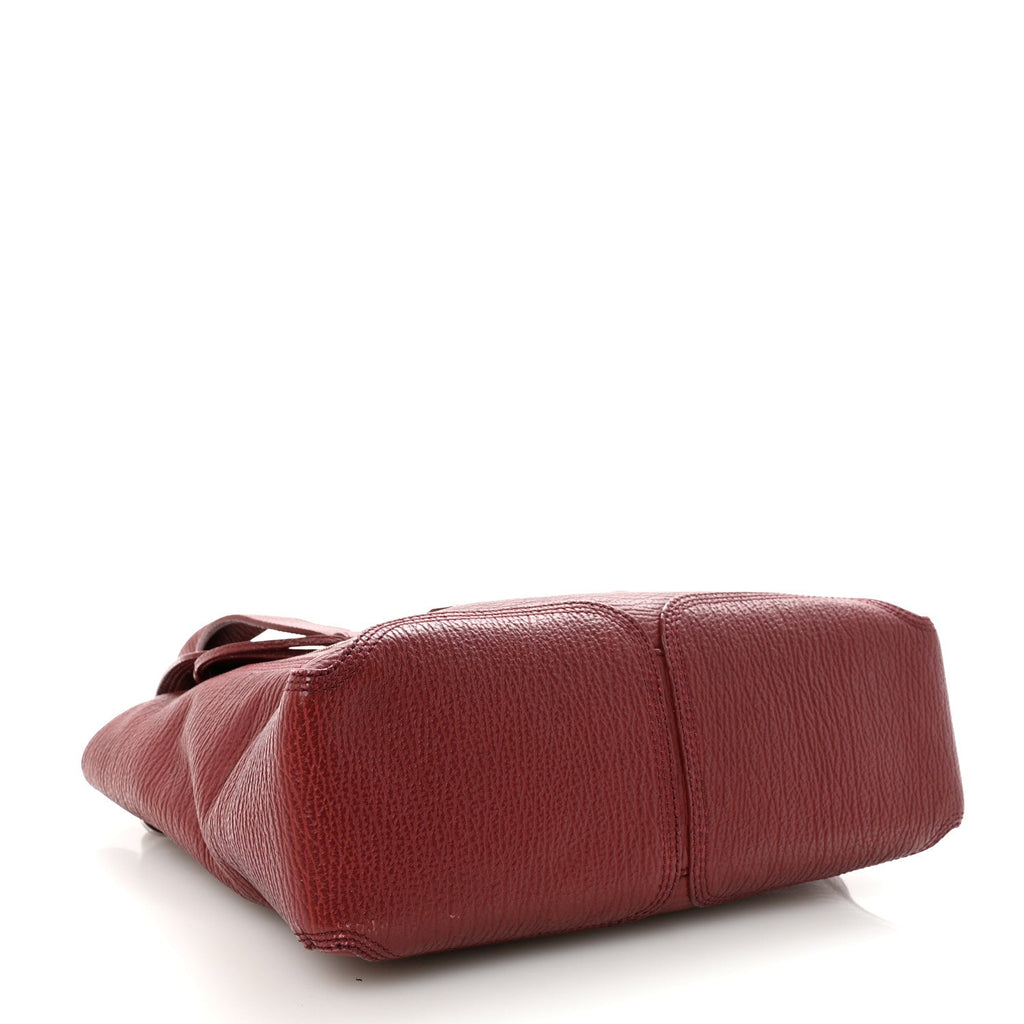 Textured Calfskin Medium Pashli Satchel Burgundy