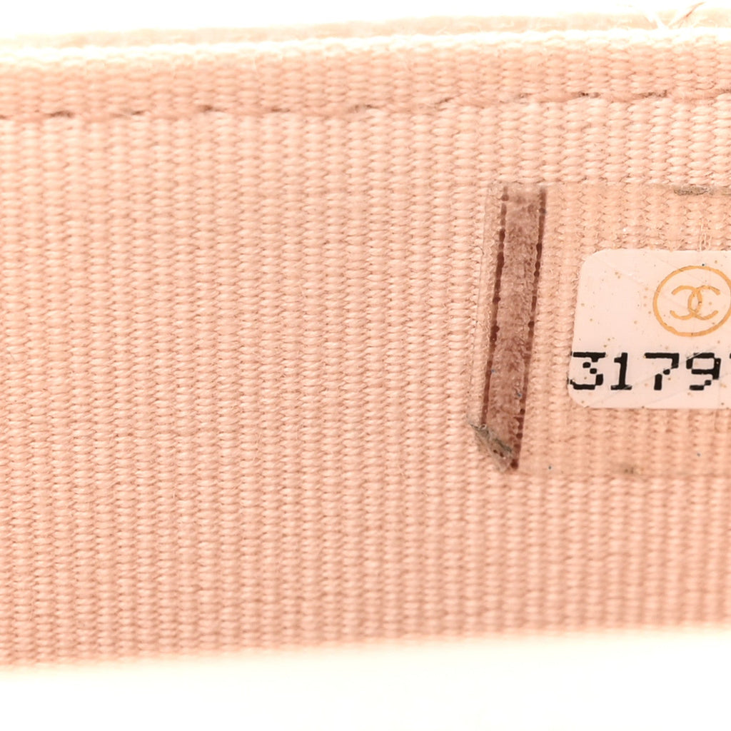 Caviar Quilted Mini Clutch With Chain Light Beige