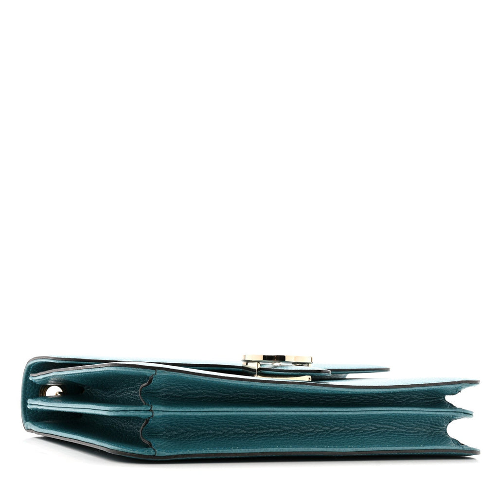 Dollar Calfskin Interlocking G Shoulder Bag Deep Cobalt