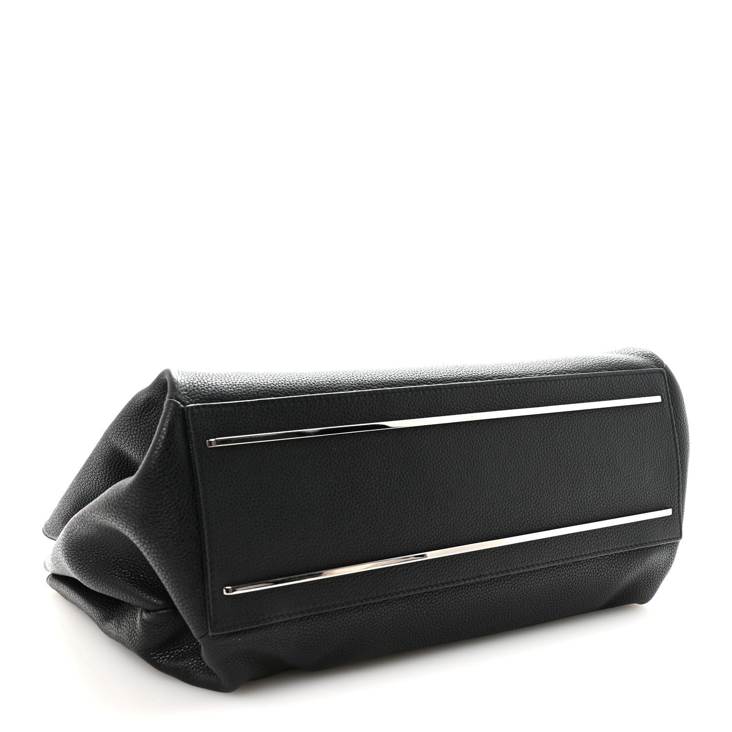Calfskin Le Dix Soft Cabas M Shoulder Bag Black