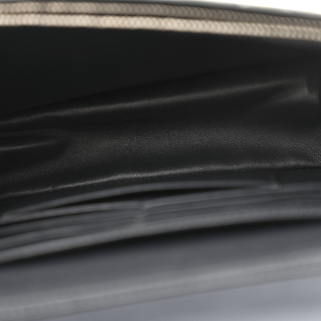 Metallic Lizard Miss Dior Promenade Pouch Gunmetal