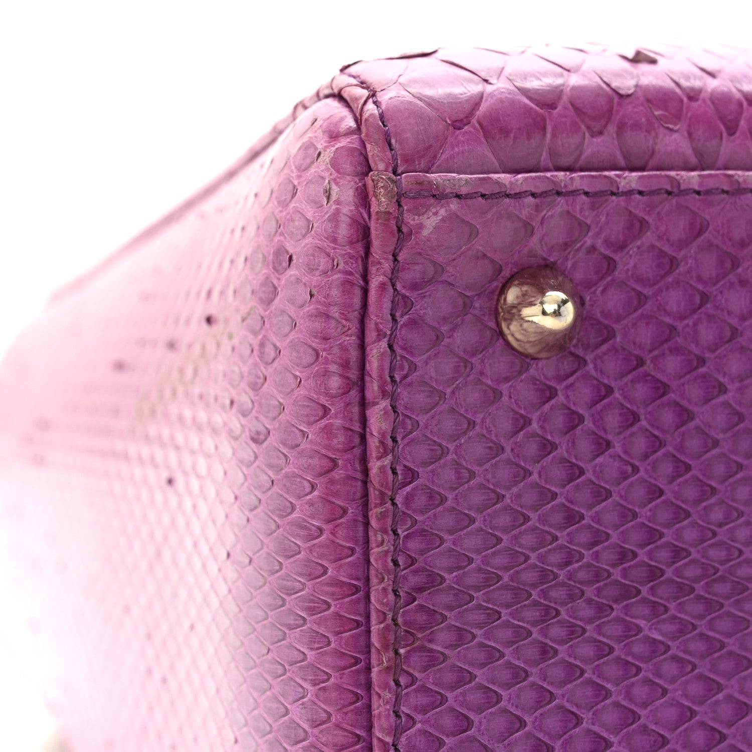 Snakeskin Medium Lady Dior Purple