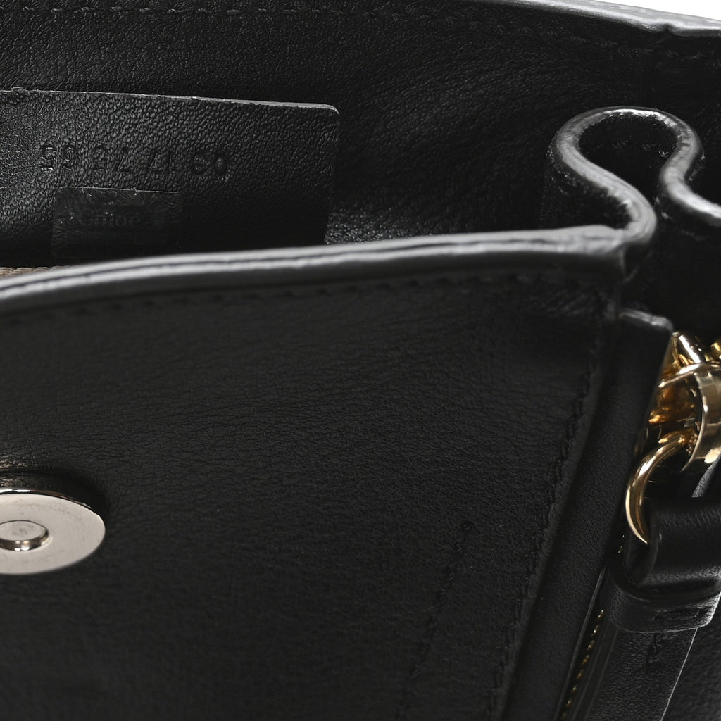 Suede Calfskin Mini Faye Backpack Black