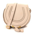 Calfskin Mini Marcie Round Crossbody Bag Root Beige