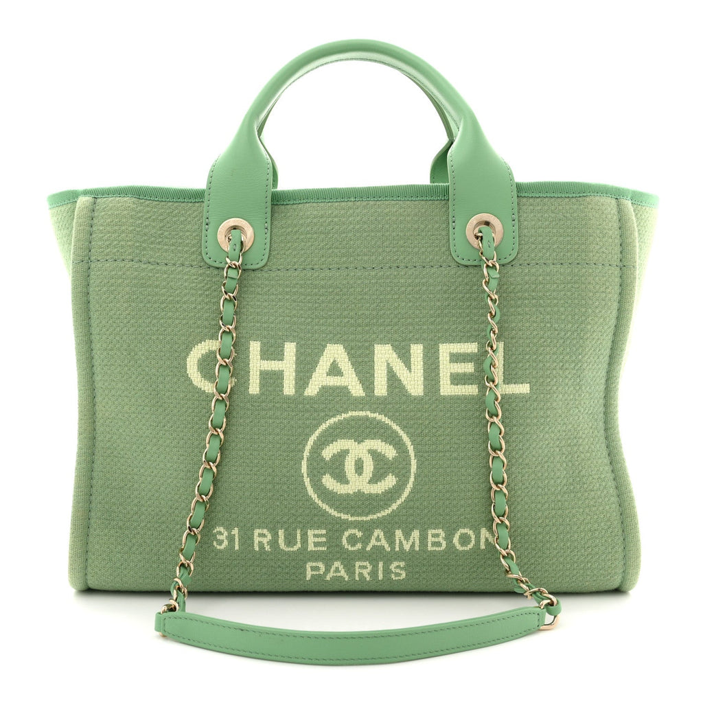 Mixed Fibers Small Deauville Tote Green