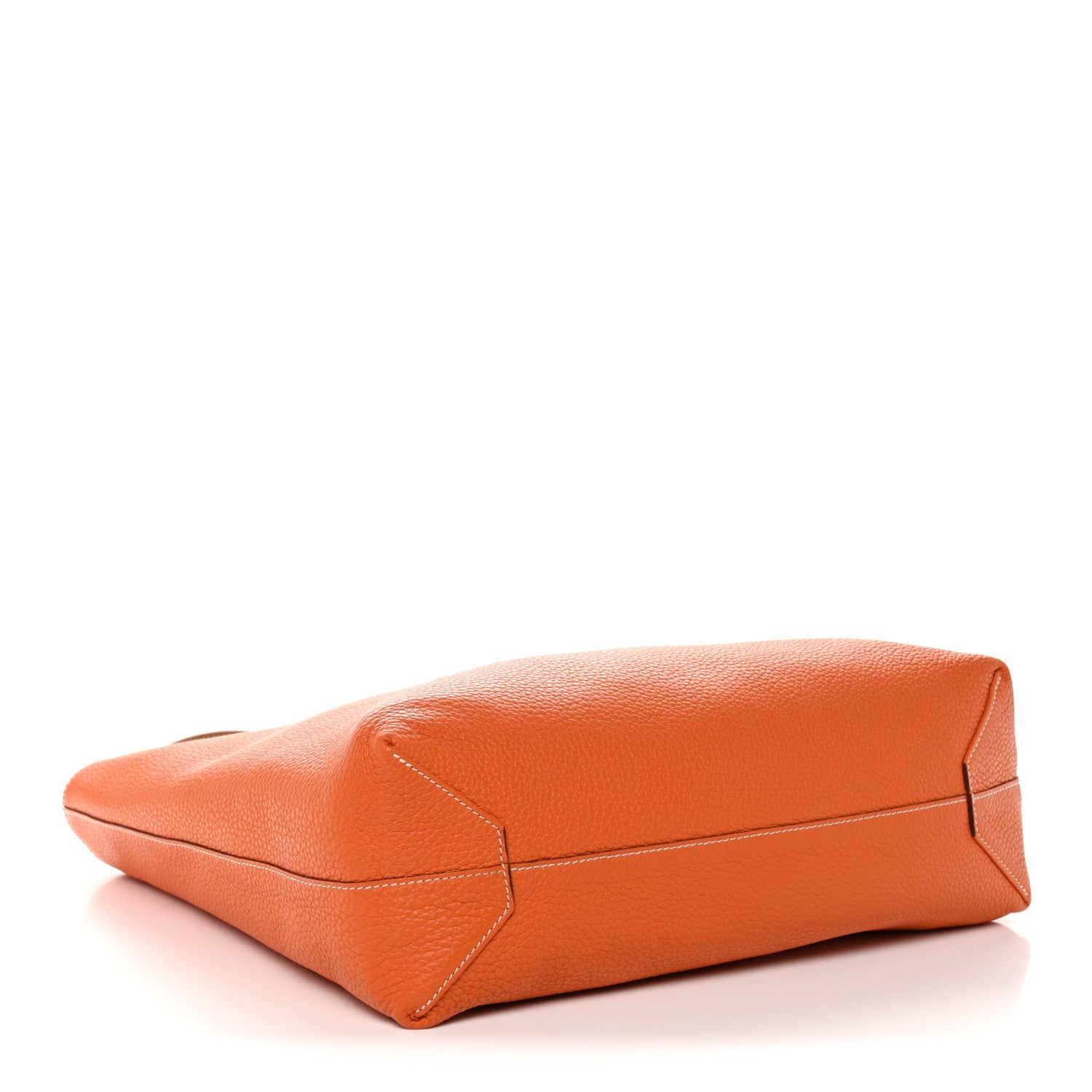 Taurillon Clemence Double Sens 45 Reversible Tote Orange Gold